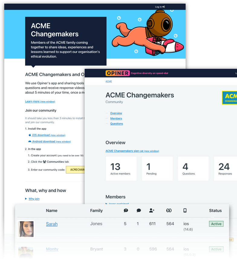 Adminland - manage community