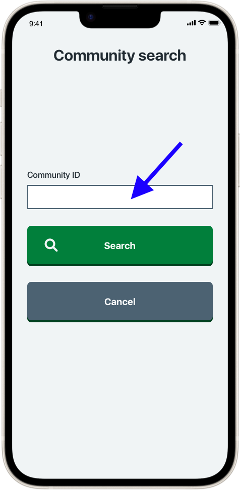 Community Search Screen